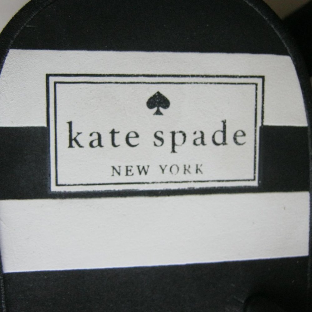 KATE SPADE Womens Black & White Striped Flip Flops - Picture 4 of 10